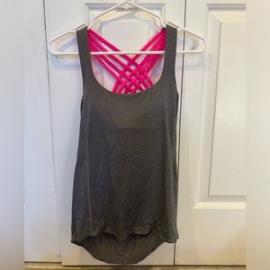 Lululemon wild tank size 2 pink and gray